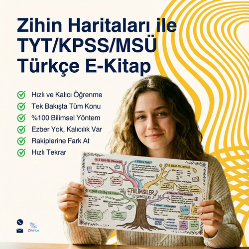 Zihin Haritaları İle TYT/KPSS/MSÜ Türkçe E-Kitap + Video Ders