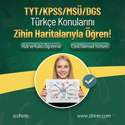 Zihin Haritaları İle TYT/KPSS/MSÜ Türkçe E-Kitap + Video Ders